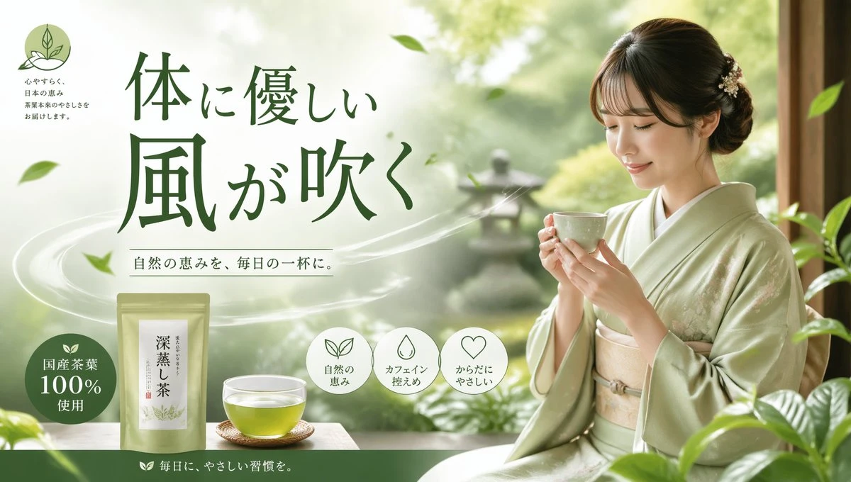 日本绿茶广告视觉设计