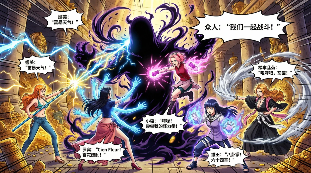 多角色串场漫画