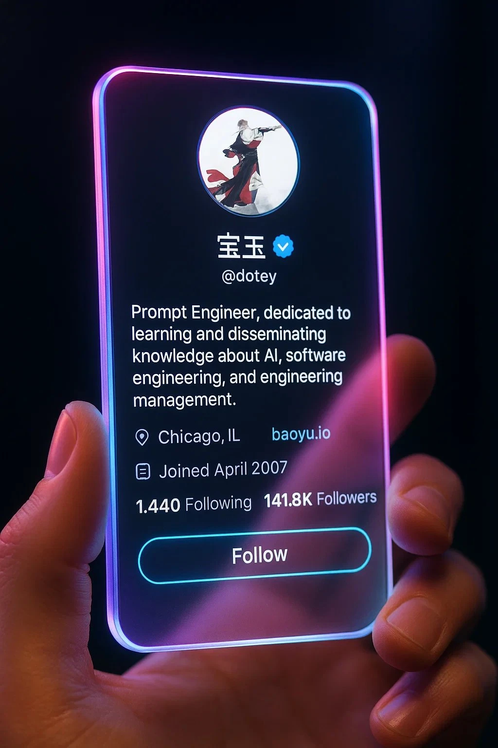 赛博美学未来社交软件界面照片