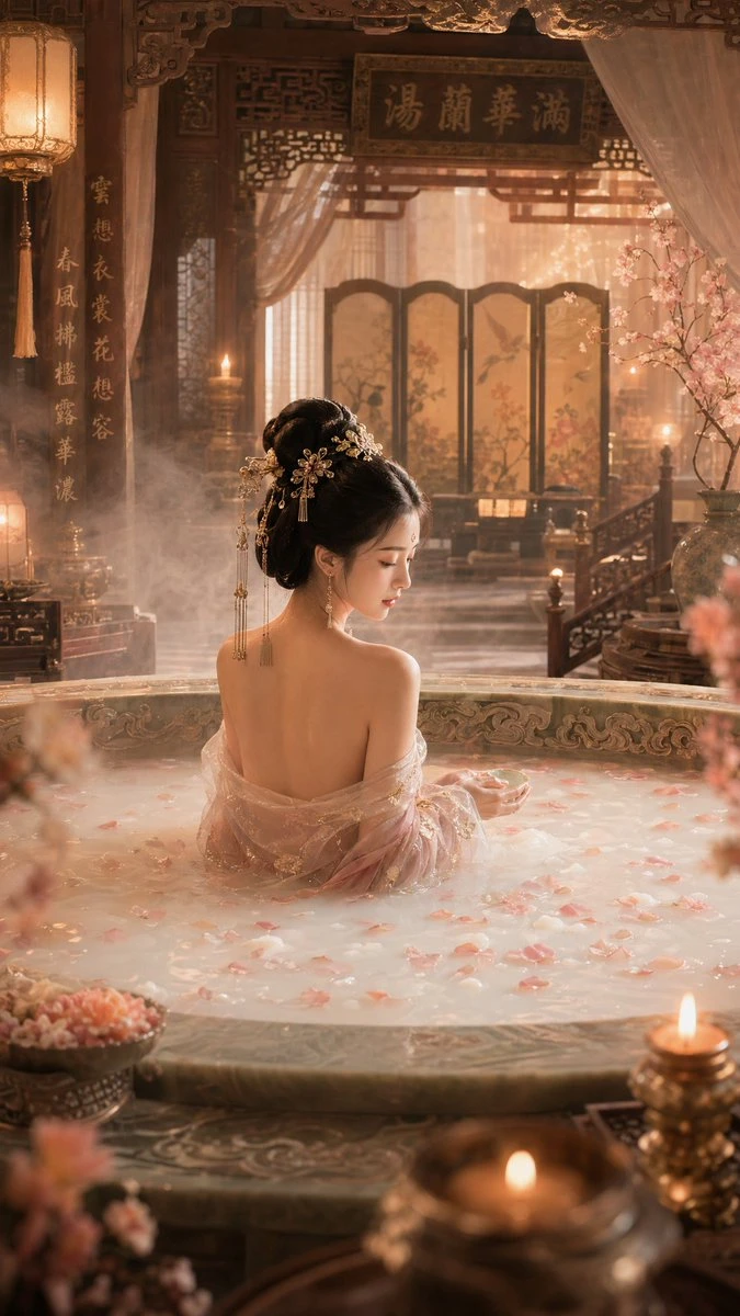 古风美人牛奶浴