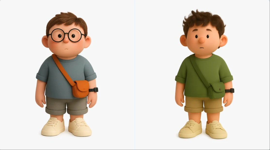 3D卡通男孩角色预设