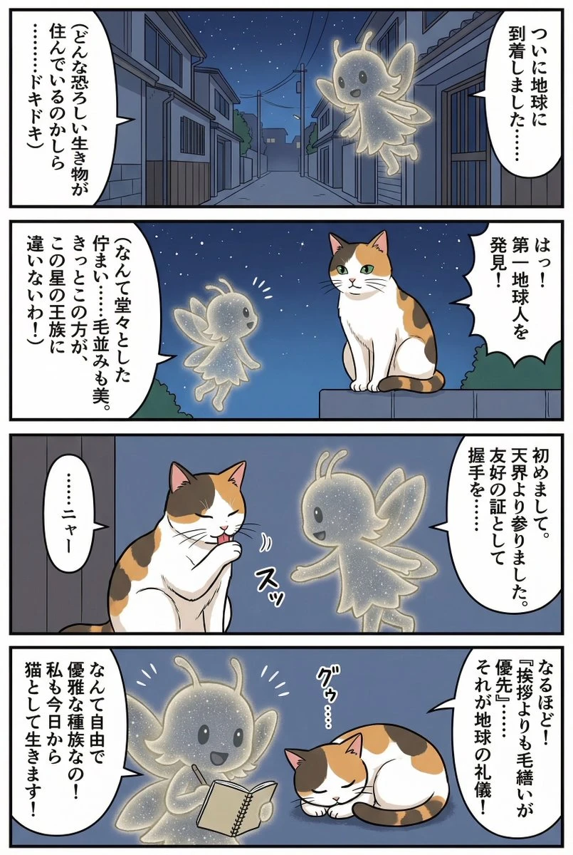地球是猫咪星球的四格漫画