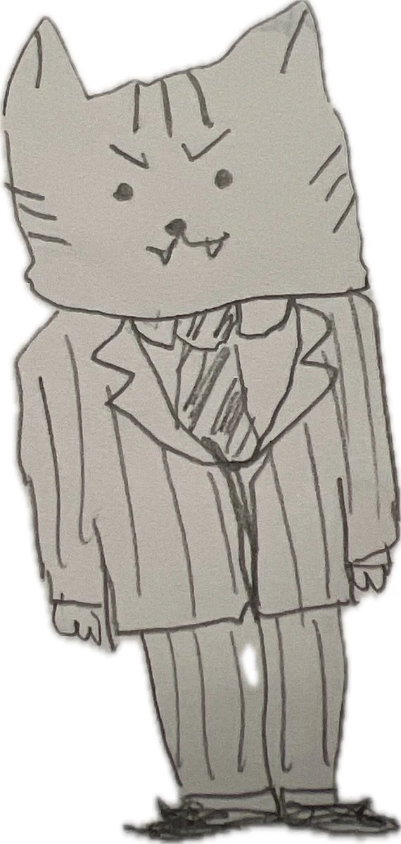 猫形角色正侧面手绘转彩色上色设计