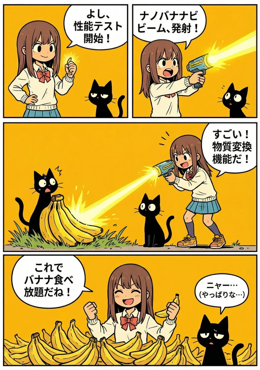 纳米香蕉枪性能测试漫画