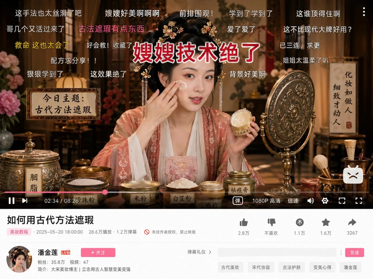 潘金莲B站发美妆教程