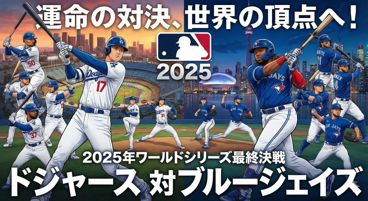 2025世界大赛动漫海报:道奇队 vs 蓝鸟队首发阵容