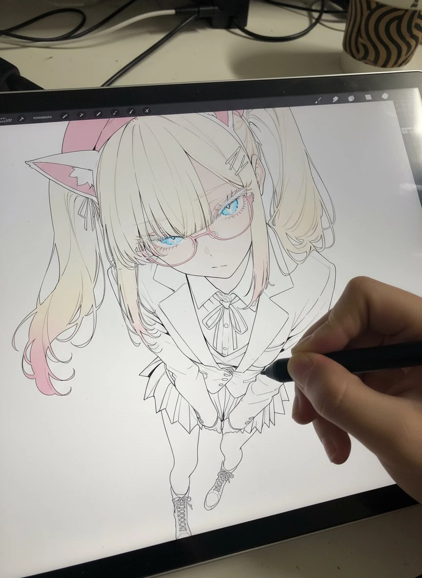 数位板上的绘画