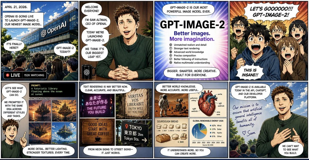 GPT-Image-2发布漫画