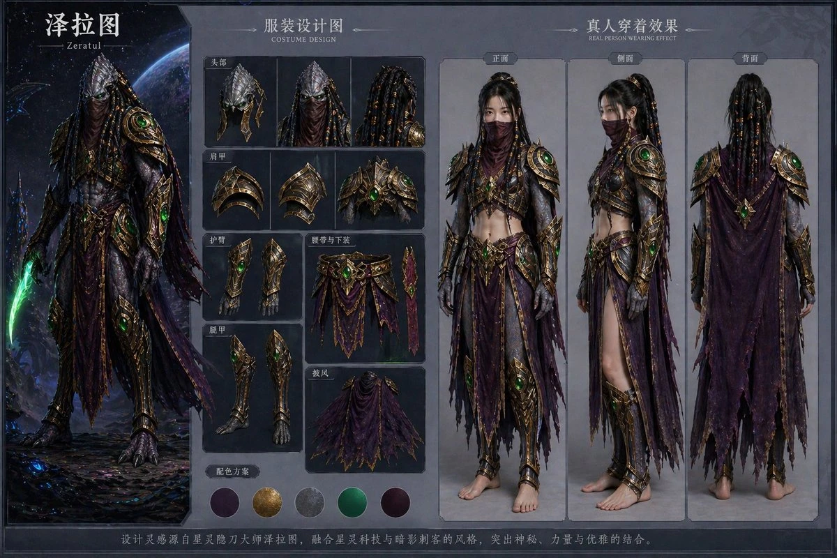 角色服装设计与真人试穿