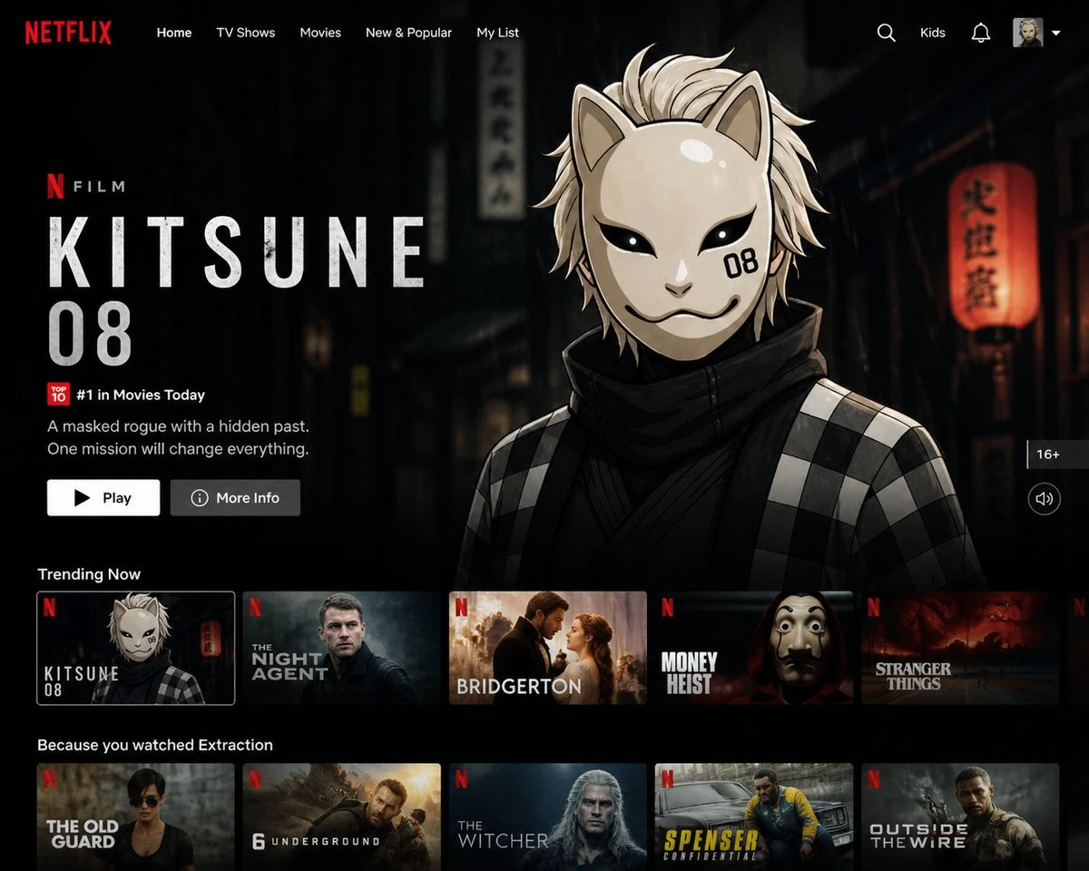 生成Netflix主页UI界面