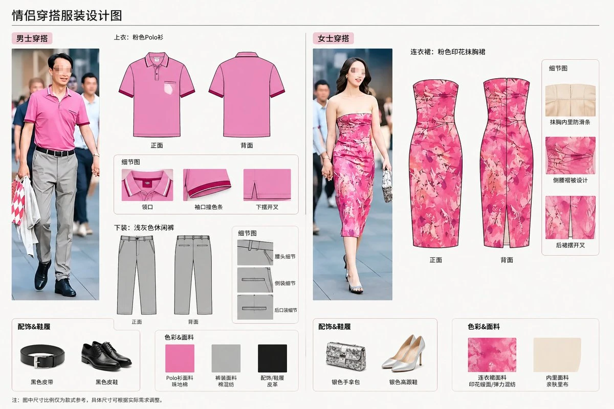 情侣穿搭服装设计图