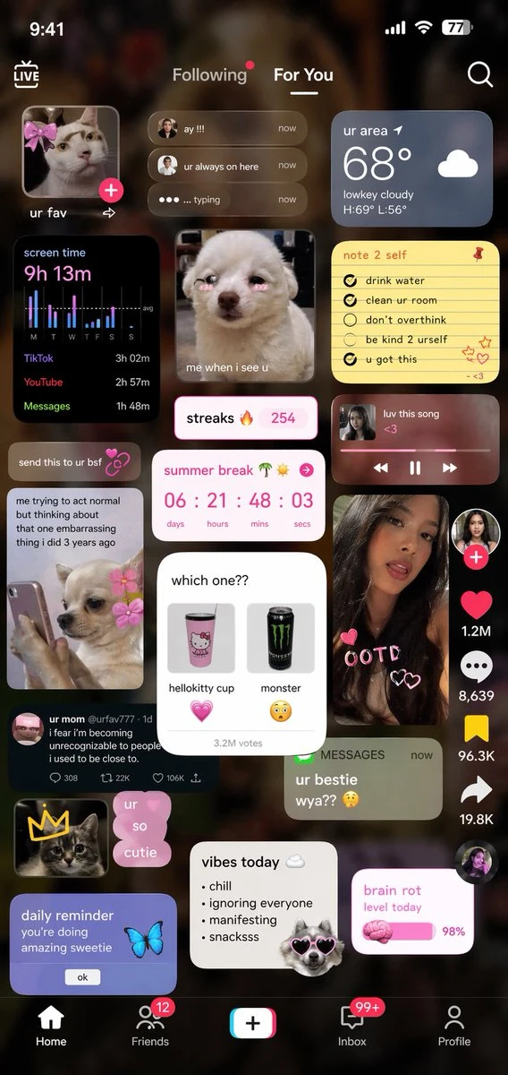 Z世代焦虑感递增的手机界面