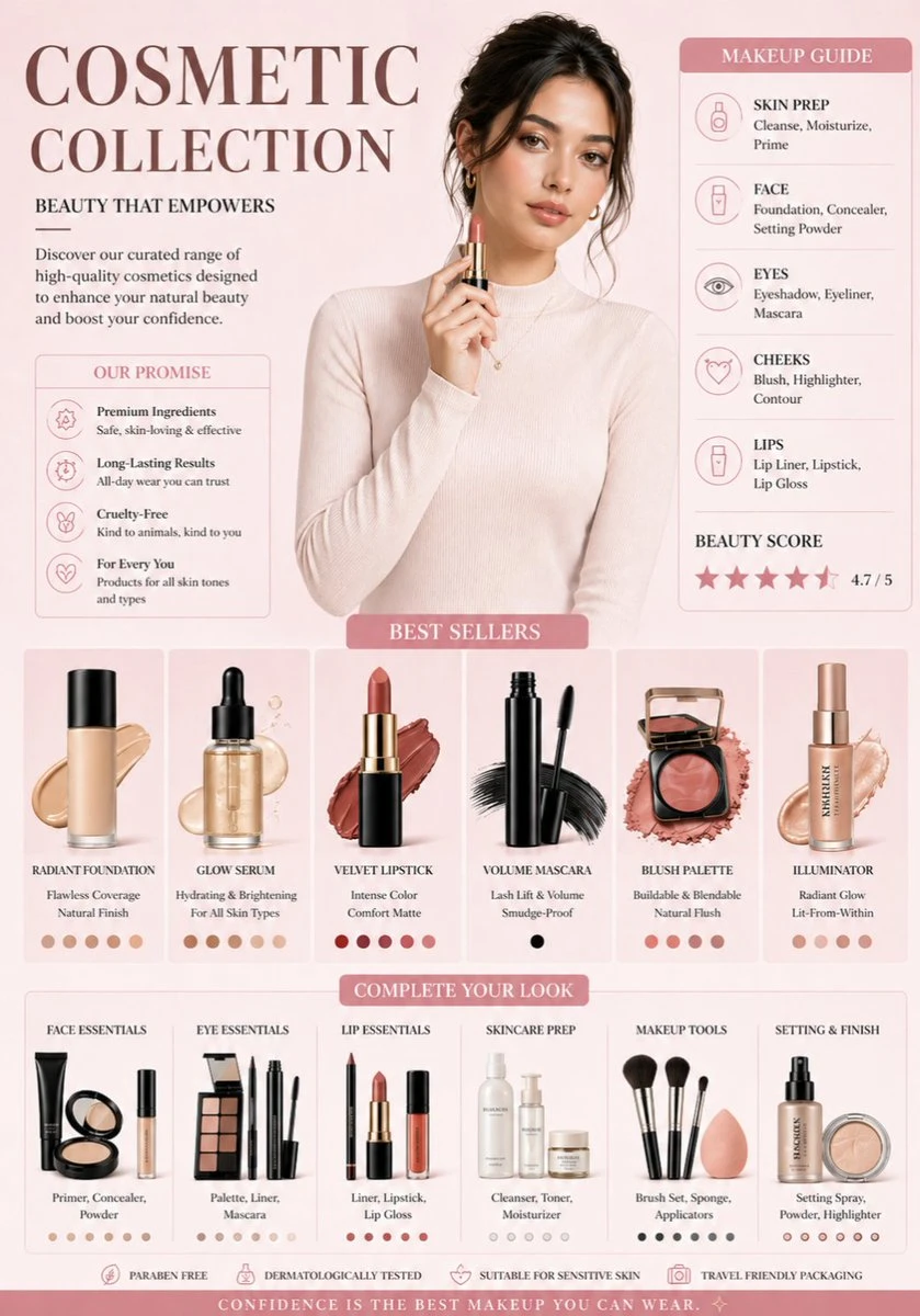 高端美妆品牌宣传海报