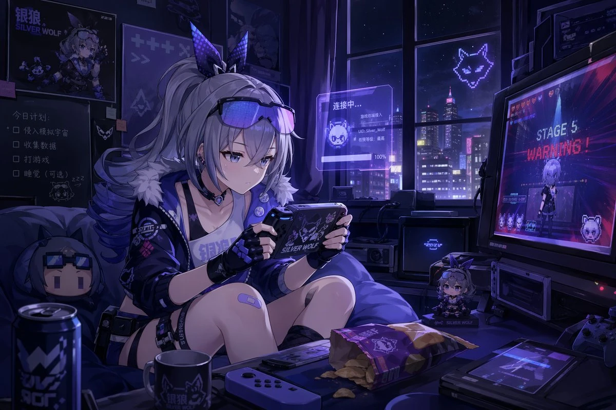 银狼打游戏