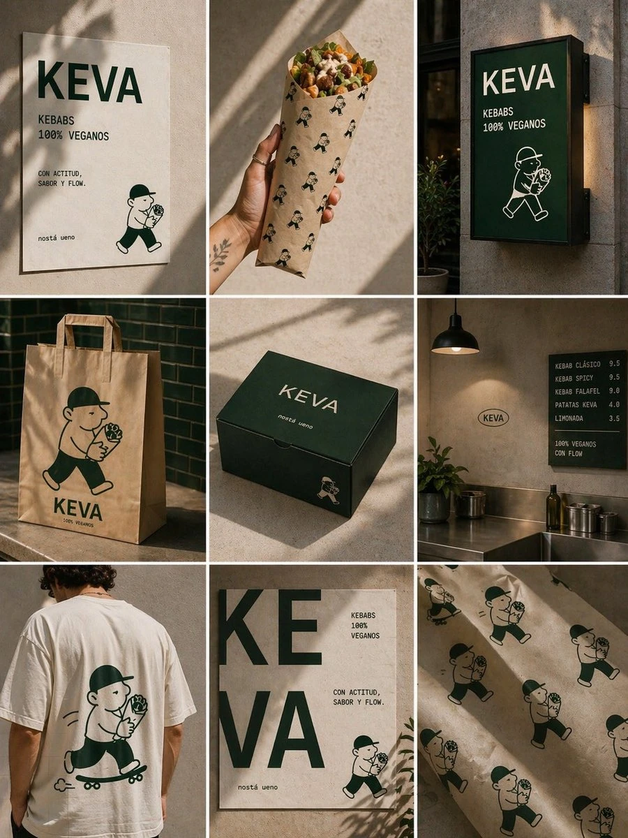 KEVA纯素烤肉品牌视觉识别设计