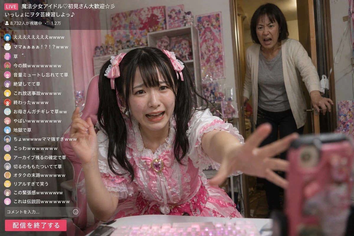 魔法少女直播被妈妈抓包