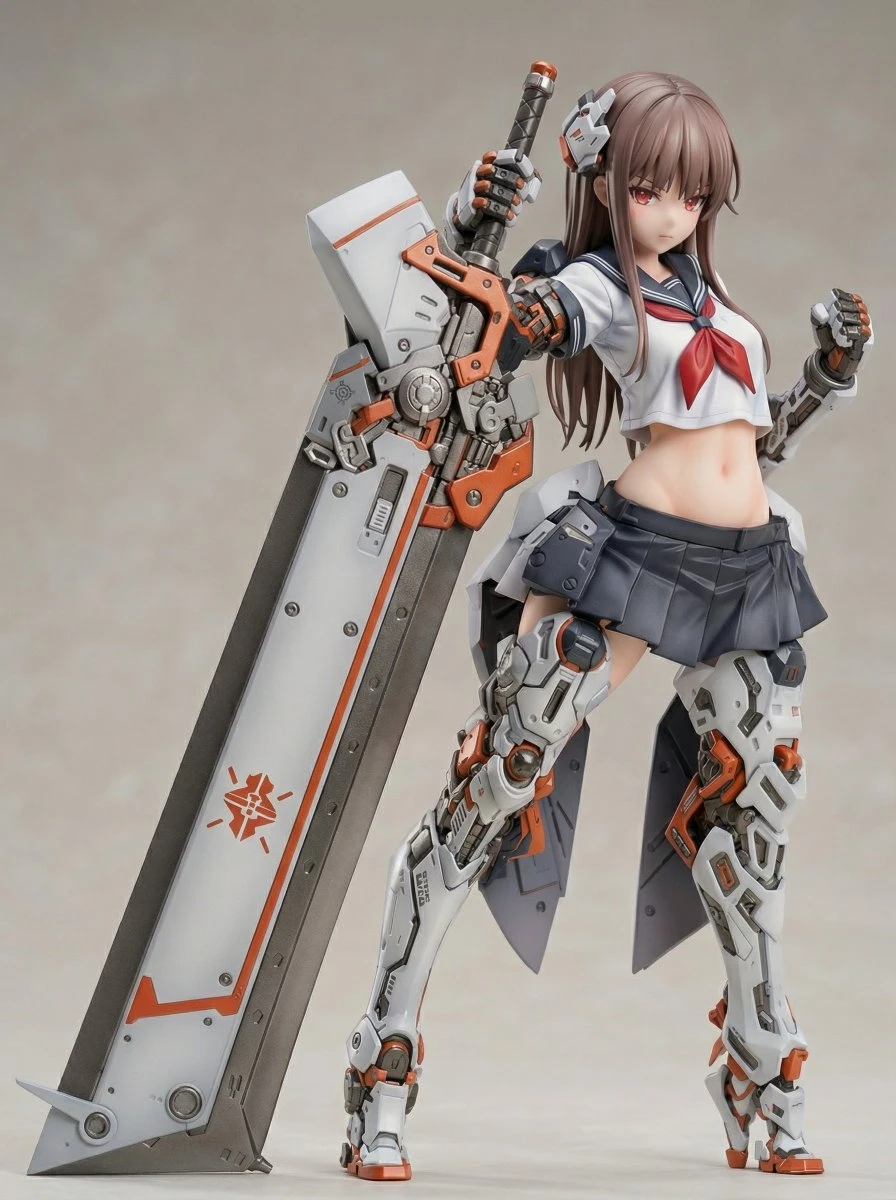 女子甲生机甲少女手办产品展示图_1