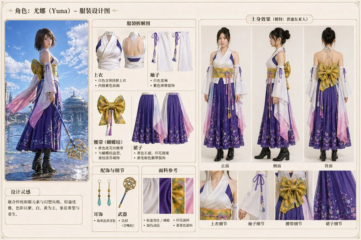 角色服装设计与上身效果