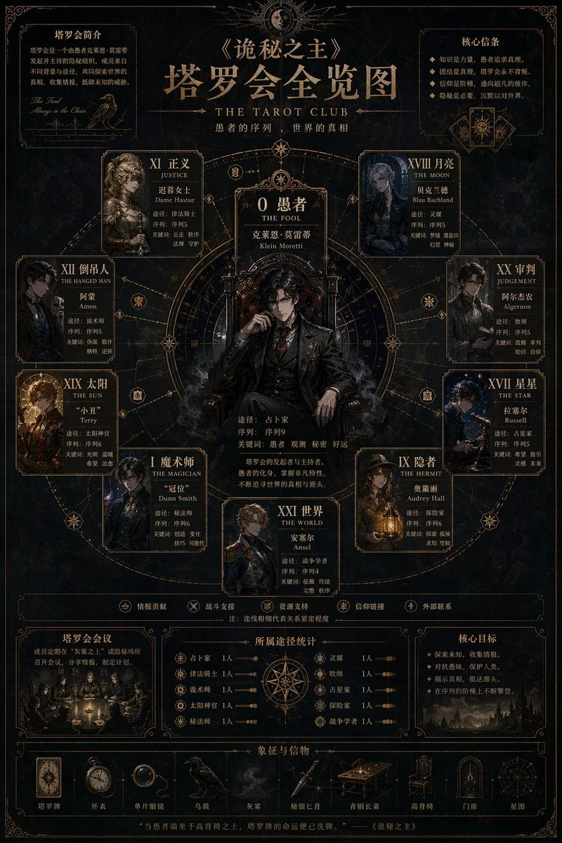 诡秘之主塔罗会全览图