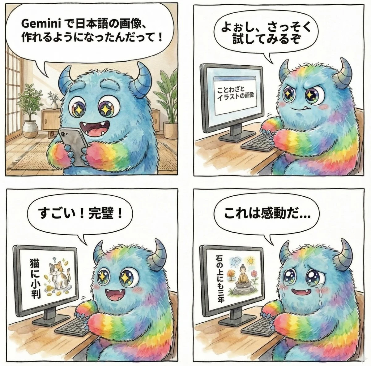 怪兽用Gemini生成日语插画