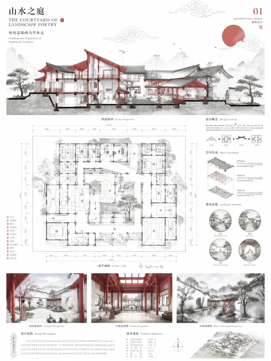 建筑竞赛风排版展板